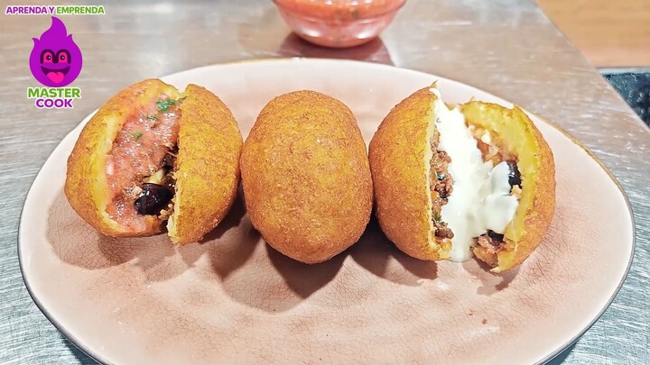 PAPA RELLENA CARRETILLERA  CROCANTE, NO SE REVIENTA Y CHUPA POCO ACEITE