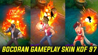 BOCORAN GAMEPLAY SKIN KOF 97! EFEK NYA KEREN BANGET SKIN KOF TERBARU MOBILE LEGENDS 2024