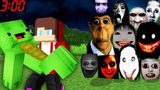 JJ Saving Mikey from Scary NEXTBOT MONSTERS At Night in Minecraft Challenge Maizen