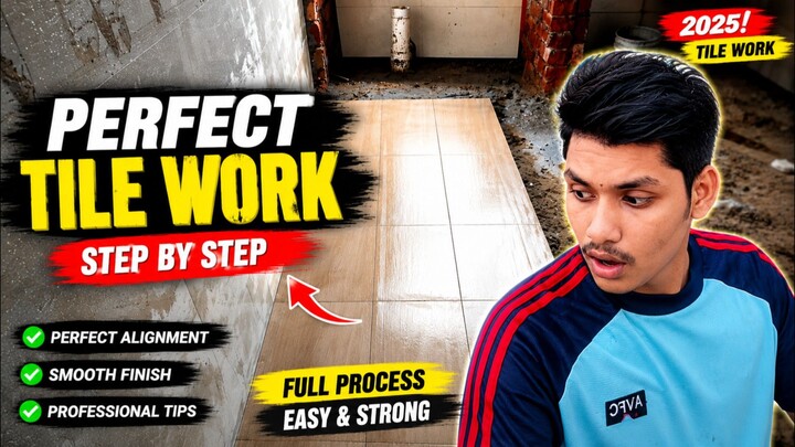 Perfect Tile Work | Step-by-Step Floor Tile Installation & Finishing