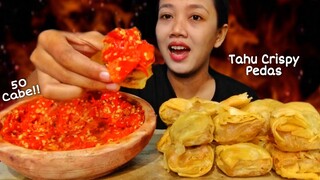 MUKBANG GORENGAN TAHU KRISPI PEDAS,SAMBAL TERASI 50 CABE | MUKBANG INDONESIA