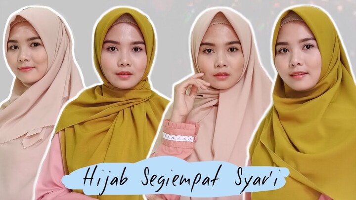 TUTORIAL HIJAB SEGI EMPAT SYARI MENUTUP DADA || SEGI EMPAT SIMPLE || Fara Cahya P