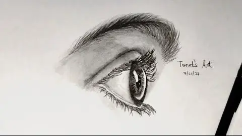 how to draw an eye step by step