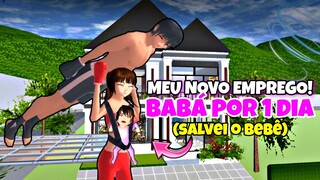 MEU EMPREGO no Sakura School simulator por Um Dia 👶🏻TRABALHANDO COMO BABÁ ♥️