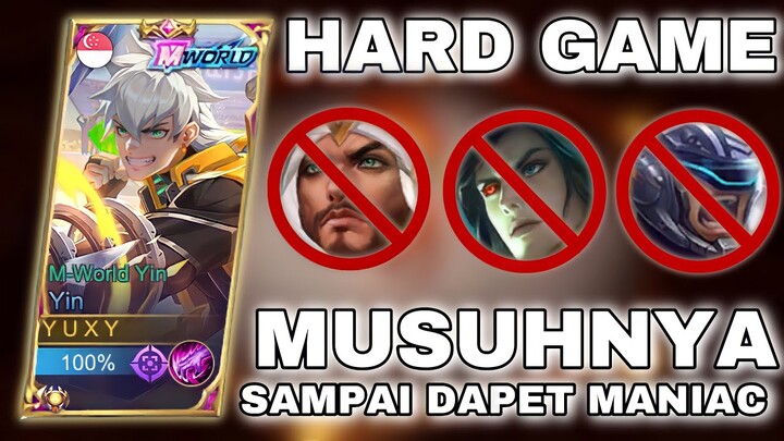 Hard Game, Musuh Sampek Dapet Maniac - Gameplay Yin Jungler Mobile Legends
