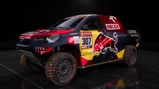 Car Toyota GR Hilux IMA in Dakar Desert Rally. Orlen team