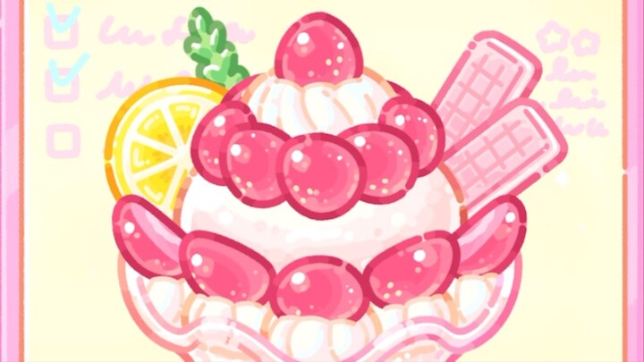 Ice cream strawberry