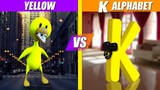 Yellow (Rainbow Friends) vs K (Alphabet Lore) | SPORE