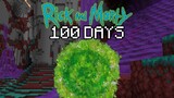I Played Minecraft Rick And Morty For 100 DAYS… This Is What Happened