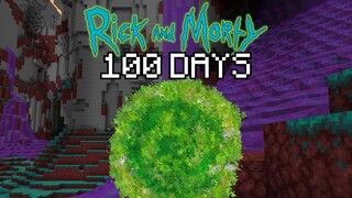 I Played Minecraft Rick And Morty For 100 DAYS… This Is What Happened