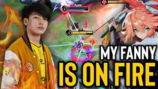 MY FANNY IS ON FIRE | Fanny Perfect Rotation | 5Man Onic Esports