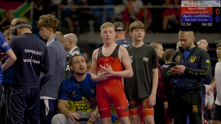 U15 Kyrylo Babii (UKR) vs Apollo Cardenas (USA) 57kg.