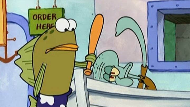 Squidward was so tortured by SpongeBob that he begged to be beaten!