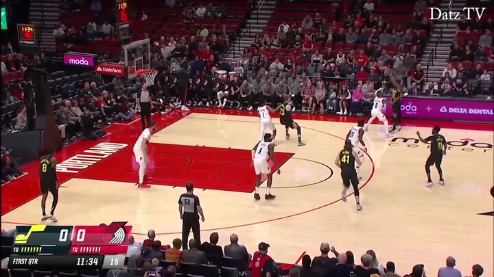 Jordan Clarkson of UTAH JAZZ vs TRAIL BLAZER PRESEASON HIGHLIGHTS