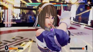 KOF15　拳皇アテナ　下強パンチからクライマックス超必殺技まで繋ぐ　速すぎるコンボ