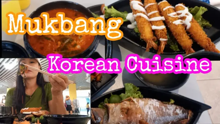 Mukbang: Korean Cuisine || Saba Fish+Fried Prawns +Chicken Vegetable Soup