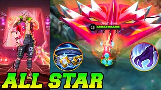 Fredrinn All Star Skin MLBB Gameplay !! Mobile Legends All Star Skin Sparkle Melissa Esmeralda Estes