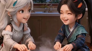 银月和梅凝日常|风希风雷翅被银月吃了
