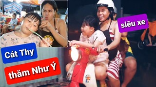 DIVA Cát Thy dầm mưa lái siêu xe đi thăm Như Ý tại tiệm Bánh tráng trộn Quận 7