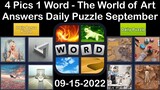 4 Pics 1 Word - The World of Art - 15 September 2022 - Answer Daily Puzzle + Bonus Puzzle