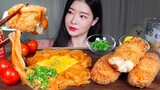 [Mukbang TV] - Thịt cua sốt kem chiên giòn & Miến sốt gà cay | ASRM