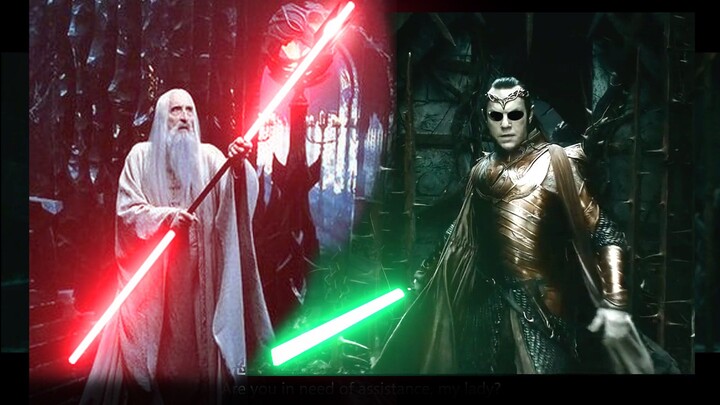 白袍巫师萨鲁曼 营救 甘道夫！！星战光剑版《霍比特人》
