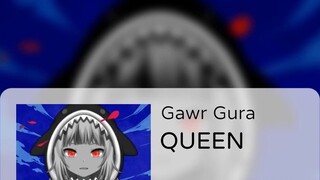 〖Hololive Chinese│Gura singing〗QUEEN (Chinese subtitle Lyrics) - Kanaria Feat. Gumi (Fan Remix)