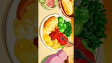 Cool Anime food scenes made in Krita 😜 #shorts #anime #aesthetic