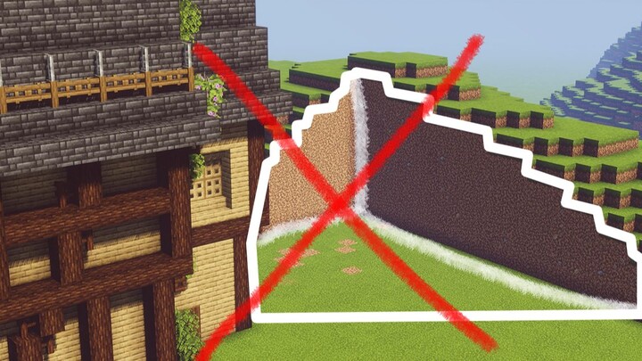 【Arsitektur mc】Bagaimana cara menyambungkan medan dengan bangunan?