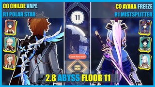 NEW 2.8 Spiral Abyss Floor 11 Lineup First Clear | Genshin Impact