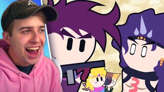 Reacting to JoJo's Bizarre Adventure Battle Tendency But Really Really Fast!!