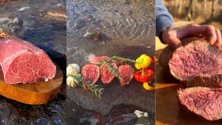 الذهاب للتخييم مع الكلب والاستمتاع بوجبة شواء لحم البقر، ما أروعه!