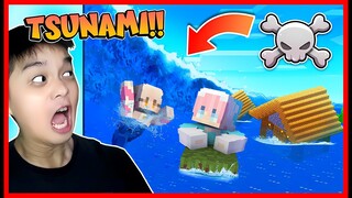 ATUN & MOMON BERTAHAN DARI TSUNAMI TERBESAR DI MINECRAFT !! Feat @sapipurba