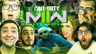 STREAMERS REAGINDO E JOGANDO MODERN WARFARE 2 | O JOGO ESTA MUITO BONITO *ESTA PARECENDO FILME*