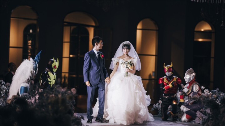 Knight ceremony from Kamen Rider at the wedding!