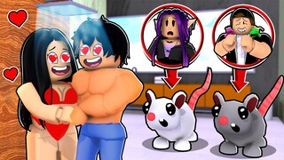 Pretending to be UGLY RATS with my WIFE in roblox!