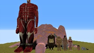 [Attack on Titan] Recreate the real heights of the giants in MC!!