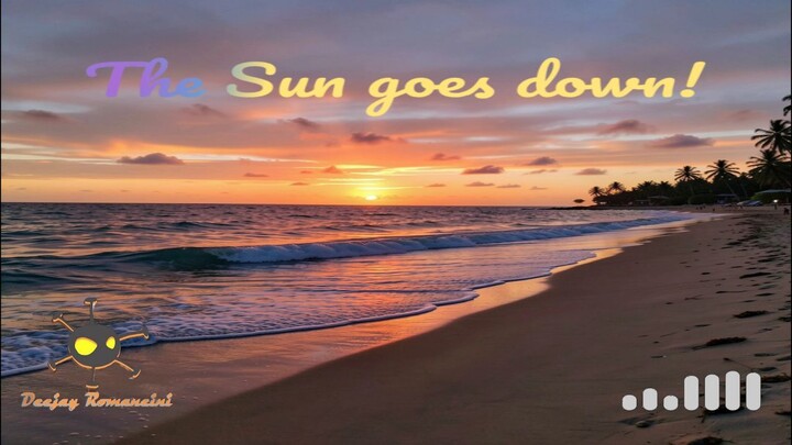 The sun goes down