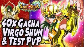 40x GACHA & Test PVP VIRGO SHUN + Test SAGISEIYA n SEAHORSE 🔥 Saint Seiya: Legend of Justice