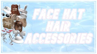 Part 1|Aesthetic Hair Hat And Face Accessories Bloxburg Codes