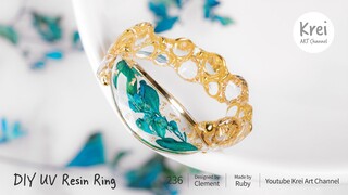 【UV レジン】ドライフラワーを使って、DIY指輪を作りました〜♪ UV Resin - DIY Rings with Dried Flower.
