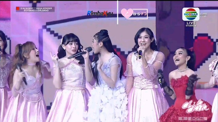 Chibi-chibi X Tasya & Syaqira At DA7 Mega Konser : Boyband X Girlband Indosiar HD