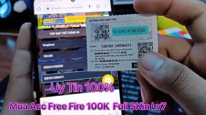 Hướng Dẫn Mua Acc Free Fire 100K Siêu Vip ? Shop Acc Free Fire Uy Tín ? Dương Nè | Garena Free Fire