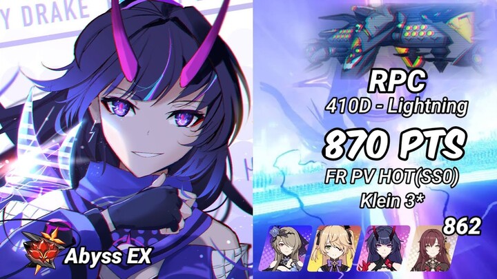 RedLotus D410: RPC (Lightning) 870; 862 Pts - FR/GD PV HOT(SS0) Klein 3* [Honkai 5.8]