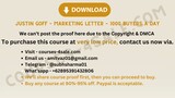 [Courses-4sale.com] Justin Goff – Marketing Letter – 1000 Buyers a Day