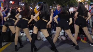 【4k】Korean high school students dance HyunA's "Lip&Hip" on the street