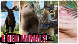 🐊ALL 8 NEW ANIMALS SHOWCASED - Planet Zoo North America Pack [4K 60FPS]