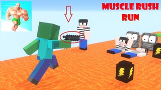 Monster School _ Muscle Rush Run Challenge - Funny Minecraft Animation