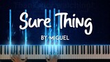 Sure Thing by Miguel (higher key, Black Pink version) piano cover + sheet music