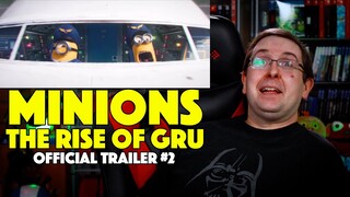 REACTION! Minions: The Rise of Gru Trailer #2 - Steve Carell Movie 2022